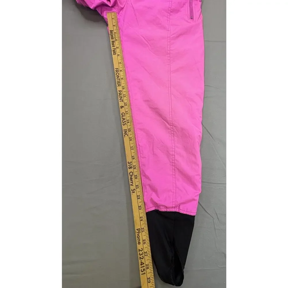 Vintage 80s 90s Tyrolia by Head Neon Hot Pink Ski Snow Pants Girl’s 10 Celtech - Picture 11 of 12